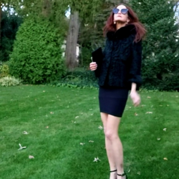 Vintage Heiress Persian Curly Lamb & Mink Fur Jacket - Picture 9 of 14